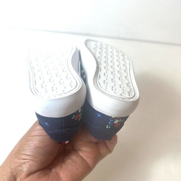 NEW Tommy Hilfiger Toddler Girls Sneakers Blue/Red Floral Size 7 Lace Up Low Top - Picture 6 of 10